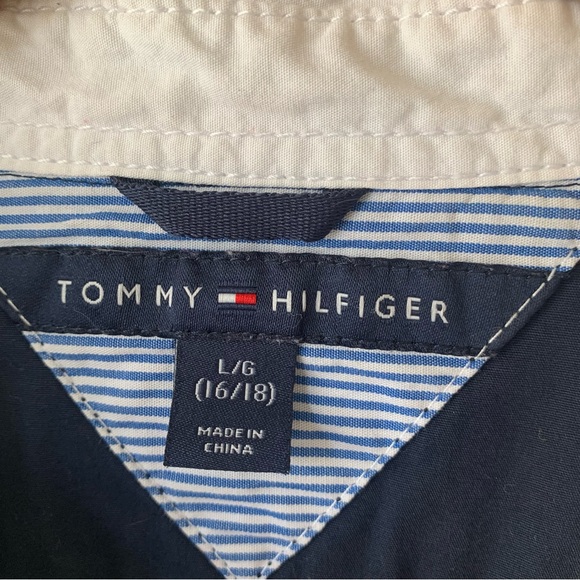 Tommy Hilfiger Boys Collared Long Sleeve Button Down Shirt Size L (16/18) - Picture 6 of 7